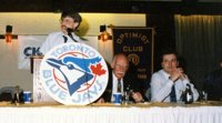 At the head table celebrating the Blue Jays